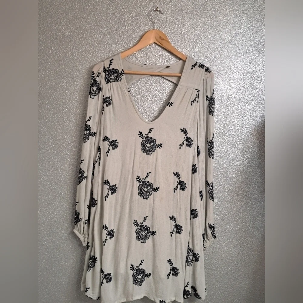Free People Emma Austin Embroidered Swing Dress